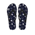 Galaxy UFO Pattern Print Flip Flops