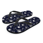 Galaxy UFO Pattern Print Flip Flops