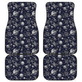 Galaxy UFO Pattern Print Front and Back Car Floor Mats