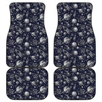 Galaxy UFO Pattern Print Front and Back Car Floor Mats