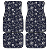 Galaxy UFO Pattern Print Front and Back Car Floor Mats
