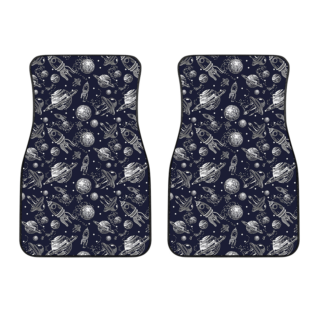 Galaxy UFO Pattern Print Front Car Floor Mats