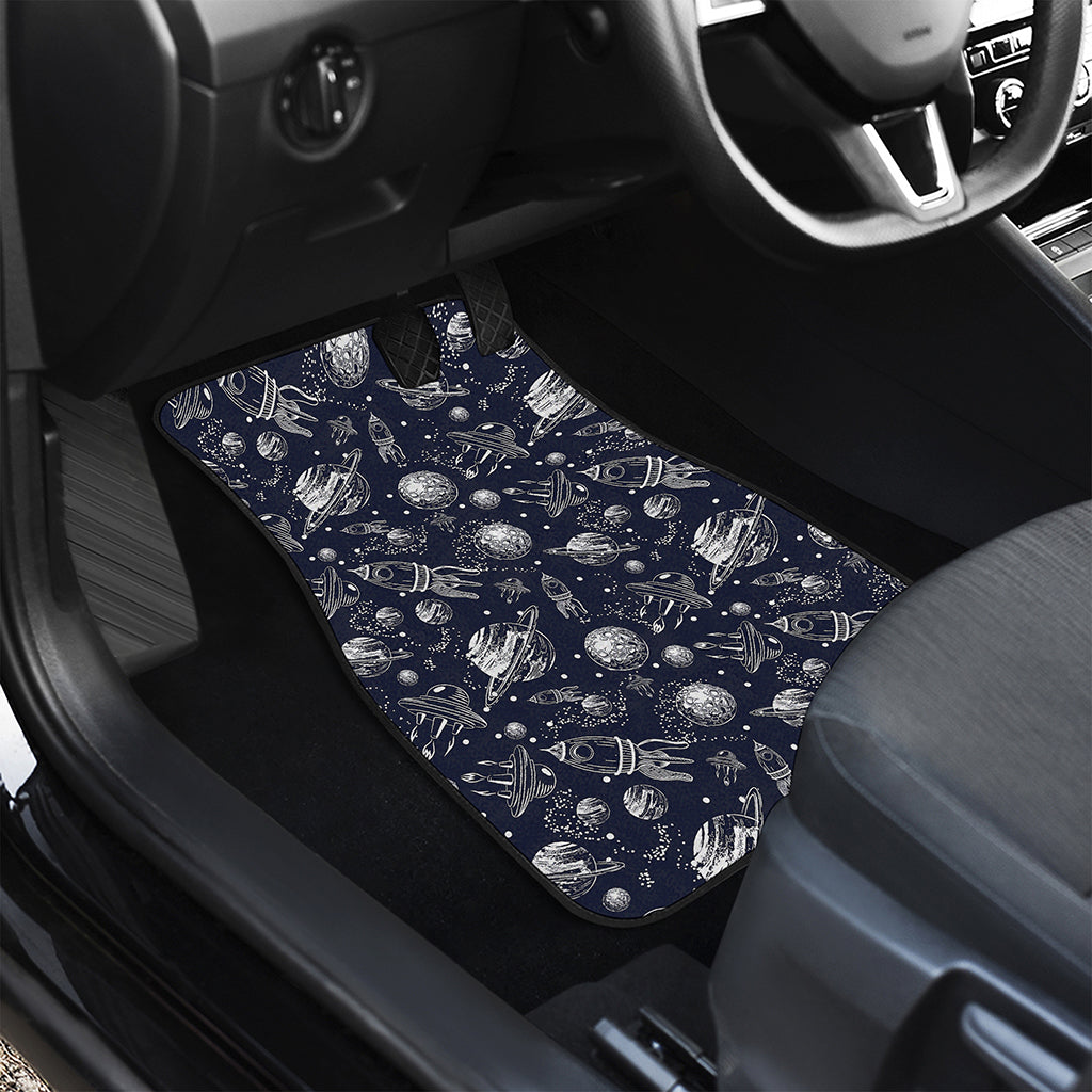 Galaxy UFO Pattern Print Front Car Floor Mats