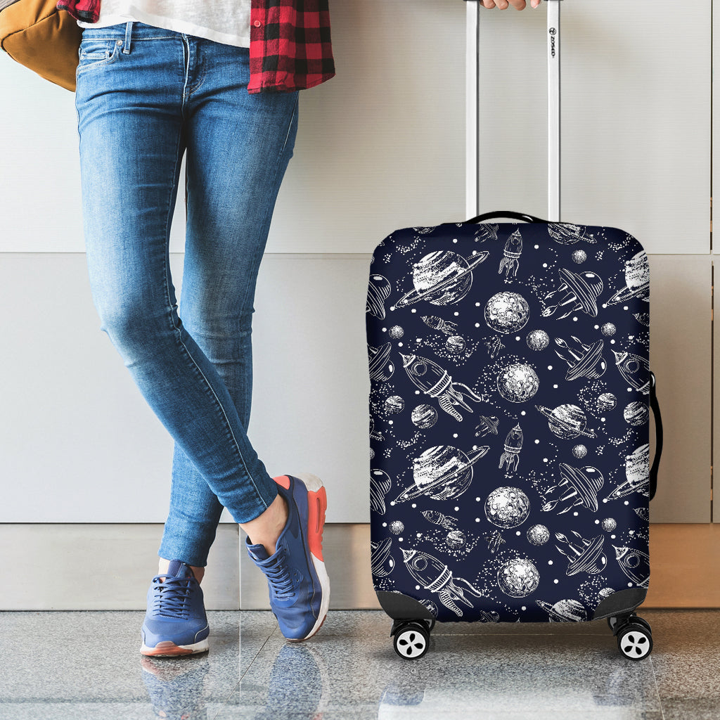 Galaxy UFO Pattern Print Luggage Cover