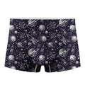 Galaxy UFO Pattern Print Men's Boxer Briefs