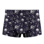 Galaxy UFO Pattern Print Men's Boxer Briefs