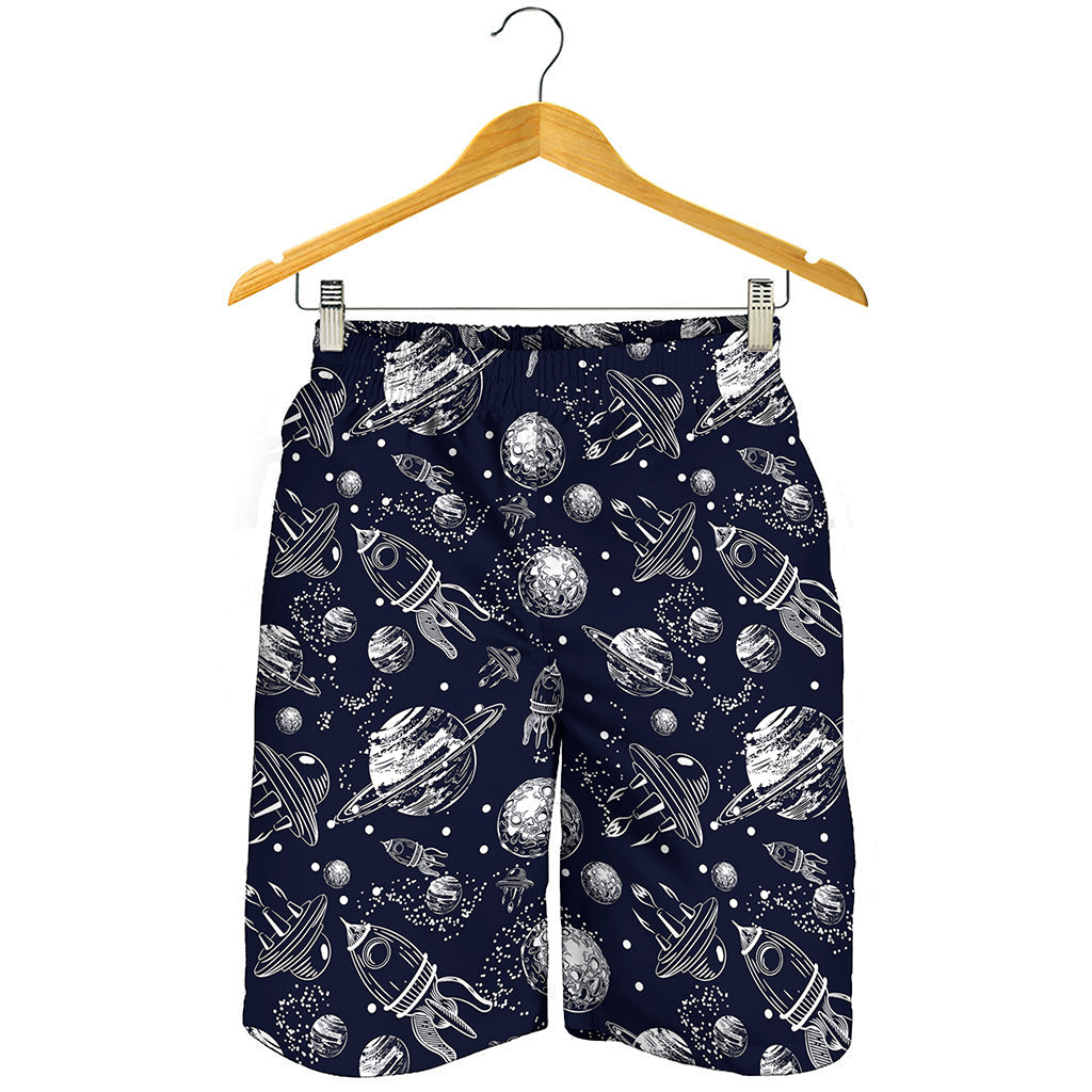Galaxy UFO Pattern Print Men's Shorts