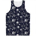 Galaxy UFO Pattern Print Men's Tank Top