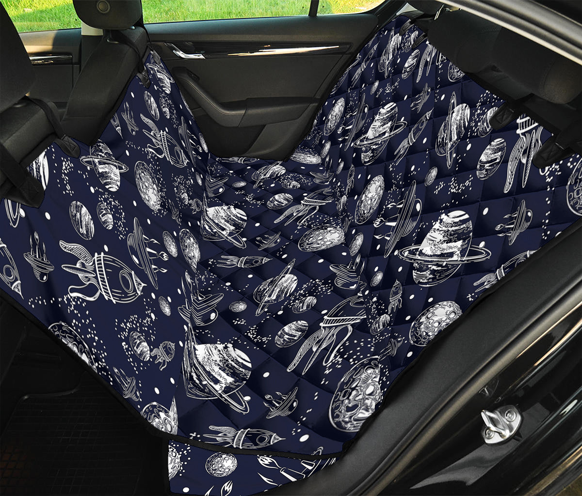 Galaxy UFO Pattern Print Pet Car Back Seat Cover