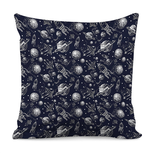 Galaxy UFO Pattern Print Pillow Cover