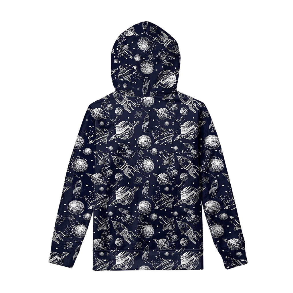 Galaxy UFO Pattern Print Pullover Hoodie