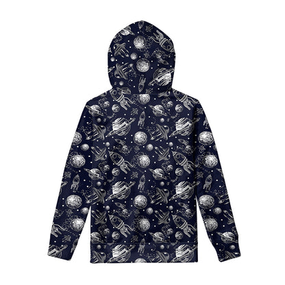 Galaxy UFO Pattern Print Pullover Hoodie