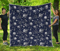 Galaxy UFO Pattern Print Quilt