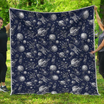 Galaxy UFO Pattern Print Quilt