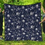 Galaxy UFO Pattern Print Quilt