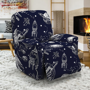 Galaxy UFO Pattern Print Recliner Slipcover