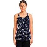 Galaxy UFO Pattern Print Women's Racerback Tank Top