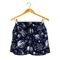 Galaxy UFO Pattern Print Women's Shorts