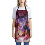 Galaxy Wolf Portrait Print Apron