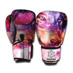 Galaxy Wolf Portrait Print Boxing Gloves