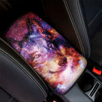 Galaxy Wolf Portrait Print Car Center Console Cover