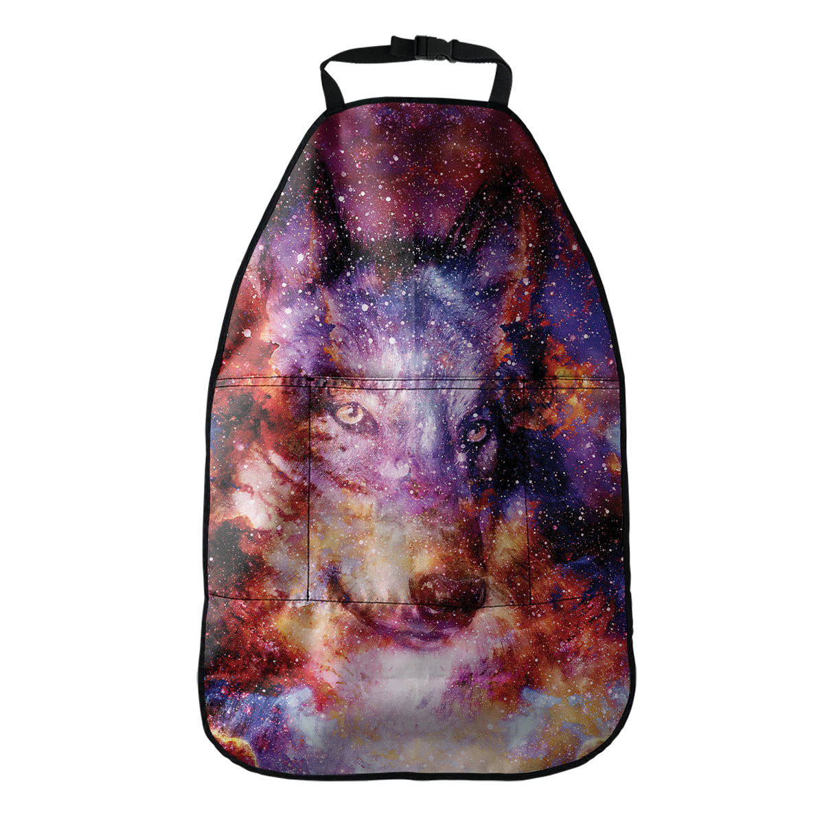 Galaxy Wolf Portrait Print Car Seat Organizers