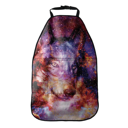 Galaxy Wolf Portrait Print Car Seat Organizers
