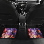 Galaxy Wolf Portrait Print Front and Back Car Floor Mats