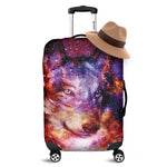 Galaxy Wolf Portrait Print Luggage Cover