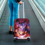 Galaxy Wolf Portrait Print Luggage Cover