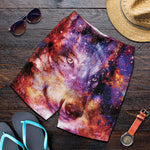 Galaxy Wolf Portrait Print Men's Shorts