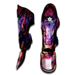 Galaxy Wolf Portrait Print Muay Thai Shin Guard