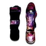 Galaxy Wolf Portrait Print Muay Thai Shin Guard