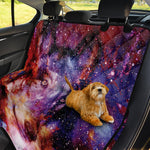 Galaxy Wolf Portrait Print Pet Car Back Seat Cover