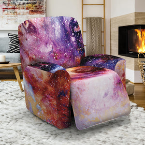 Galaxy Wolf Portrait Print Recliner Slipcover