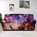 Galaxy Wolf Portrait Print Sofa Cover