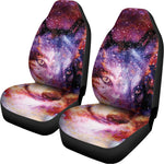 Galaxy Wolf Portrait Print Universal Fit Car Seat Covers