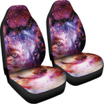 Galaxy Wolf Portrait Print Universal Fit Car Seat Covers