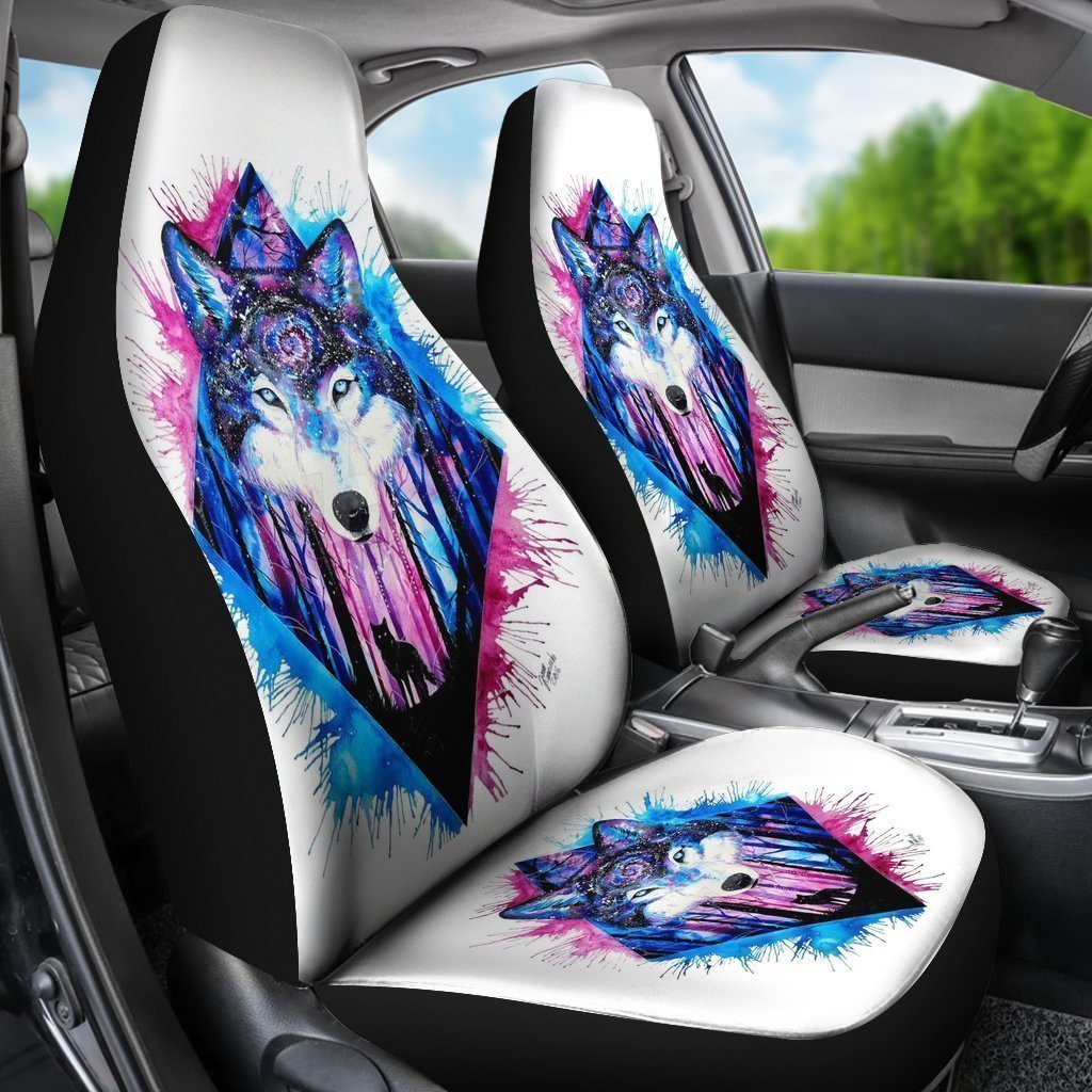 Galaxy Wolf Spirit Universal Fit Car Seat Covers GearFrost