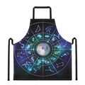 Galaxy Zodiac Wheel Print Apron