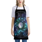 Galaxy Zodiac Wheel Print Apron