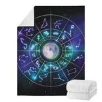 Galaxy Zodiac Wheel Print Blanket