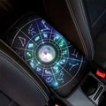 Galaxy Zodiac Wheel Print Car Center Console Cover