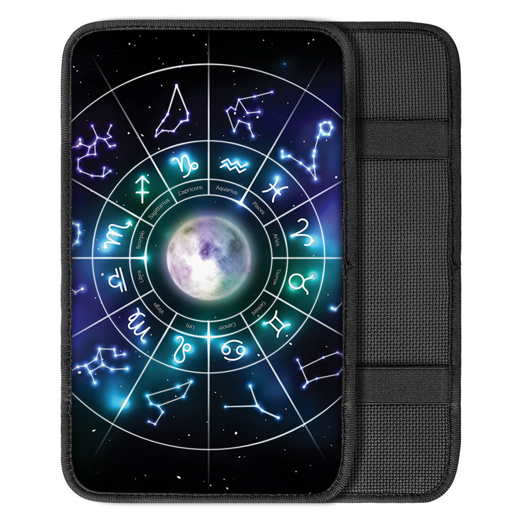 Galaxy Zodiac Wheel Print Car Center Console Cover