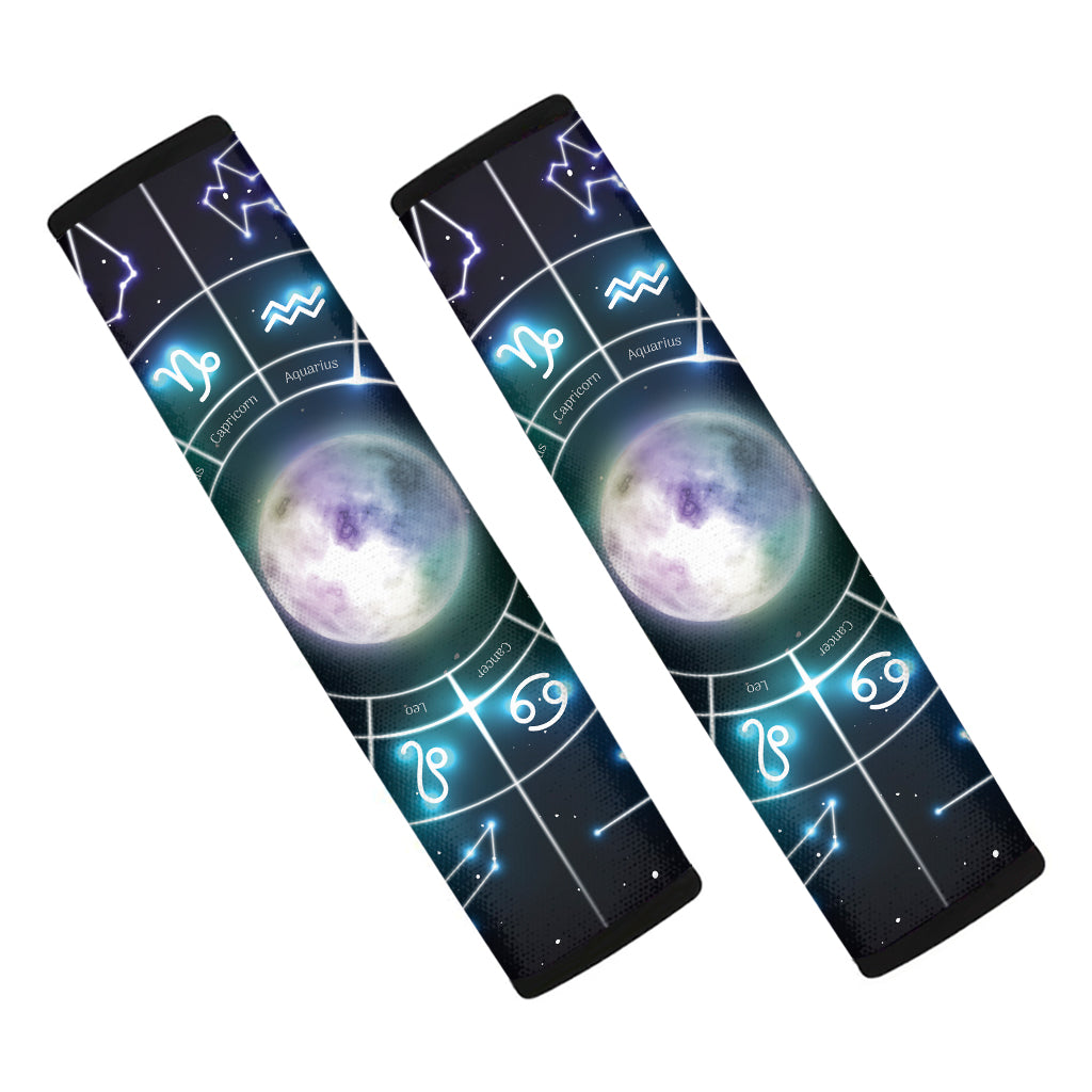 Galaxy Zodiac Wheel Print Car Seat Belt Covers
