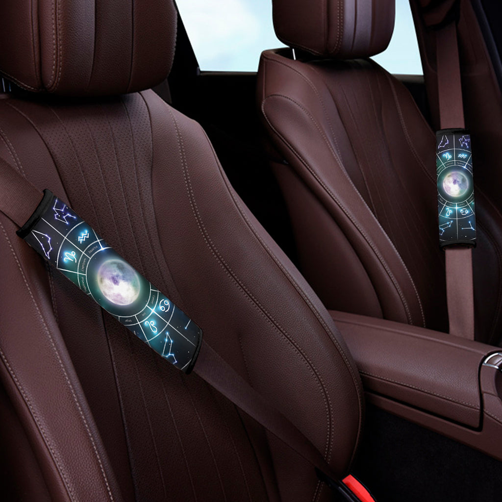 Galaxy Zodiac Wheel Print Car Seat Belt Covers