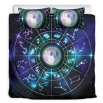 Galaxy Zodiac Wheel Print Duvet Cover Bedding Set