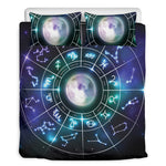Galaxy Zodiac Wheel Print Duvet Cover Bedding Set
