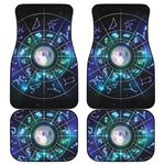 Galaxy Zodiac Wheel Print Front and Back Car Floor Mats