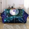 Galaxy Zodiac Wheel Print Loveseat Slipcover